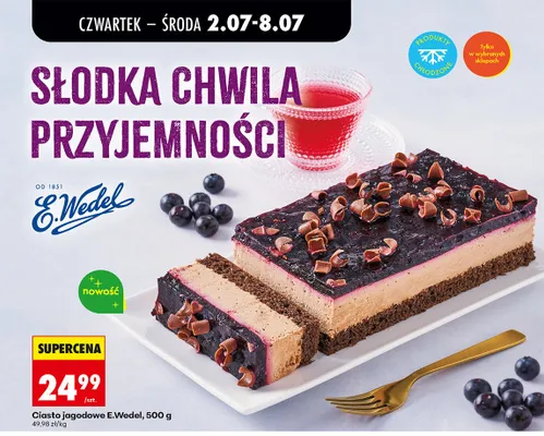 Ciasto jagodowe E.Wedel promocja w Biedronka