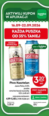 Piwo bezalkoholowe Kasztelan promocja w Żabka
