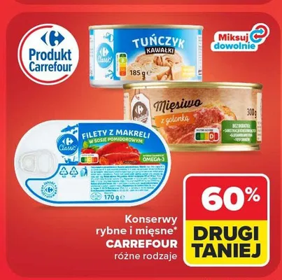 Tuńczyk w kawałkach Carrefour Classic promocja w Carrefour