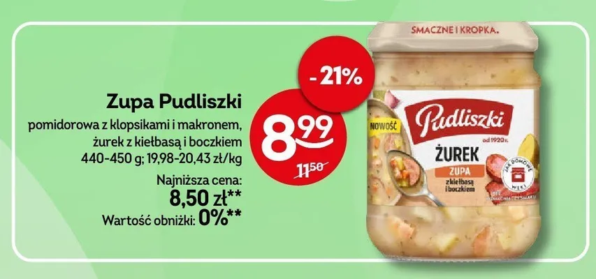 Zupa Pudliszki pomidorowa z klopsikami i makaronem promocja w Żabka