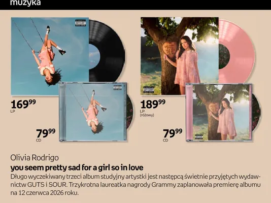 Płyta CD Olivia Rodrigo you seem pretty sad for a girl so in love promocja w Empik