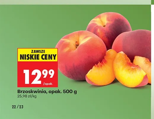 Brzoskwinia promocja w Biedronka