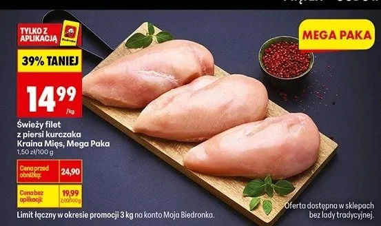 Filet z piersi kurczaka promocja w Biedronka