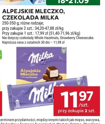 Alpejskie Mleczko Milka promocja w Stokrotka