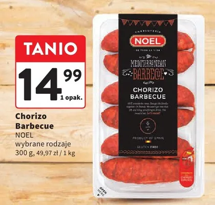 Chorizo barbecue noel wybrane rodzaje promocja w Intermarche