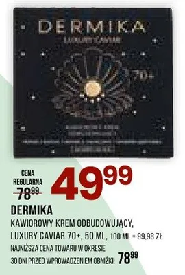 Krem odbudowujący kawiorowy Dermika Luxury Caviar 70+ promocja w Drogerie Natura
