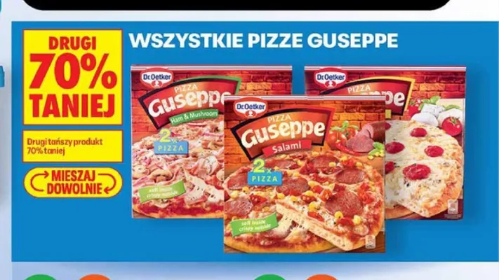 Pizza Guseppe szynka i pieczarki Dr. Oetker promocja w Biedronka