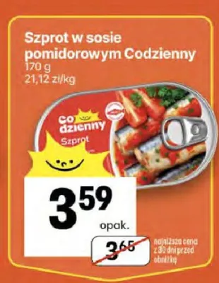 Szprot w sosie pomidorowym Codzienny promocja w Delikatesy Centrum