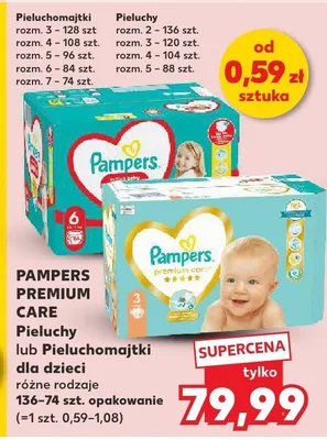 Pieluchy lub Pieluchomajki dla dzieci różne rodzaje promocja w Kaufland