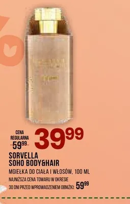 Mgiełka do ciała i włosów Sorvella Soho Body&Hair promocja w Drogerie Natura