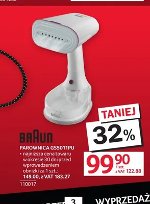 Parownica GS5011PU Braun promocja w Selgros