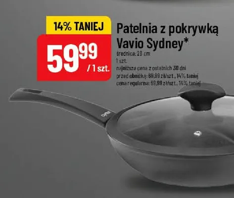 Patelnia z pokrywką Vavio Sydney 28 cm promocja w POLOmarket