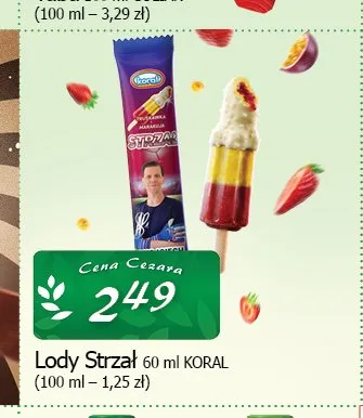 Lody Strzał Koral promocja w CEZAR Delikatesy