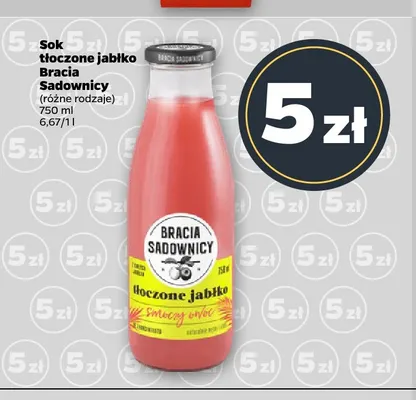 Sok tłoczone jabłko Bracia Sadownicy promocja w Netto