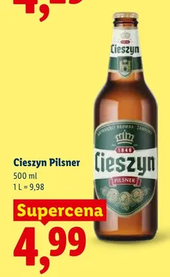 Piwo Cieszyn Pilsner promocja w Lidl