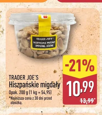 Hiszpańskie migdały Trader Joe's promocja w Aldi