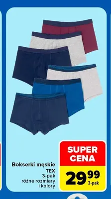 Bokserki męskie TEX 3-pak promocja w Carrefour