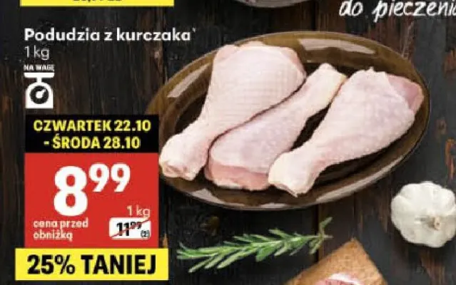 Podudzia z kurczaka promocja w Delikatesy Centrum