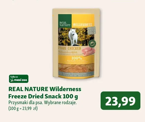 Przysmak dla psa Real Nature Wilderness Freeze Dried Snack promocja w MAXI ZOO