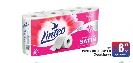 Papier toaletowy Satin 3-warstwowy Linteo promocja w Tomi Markt