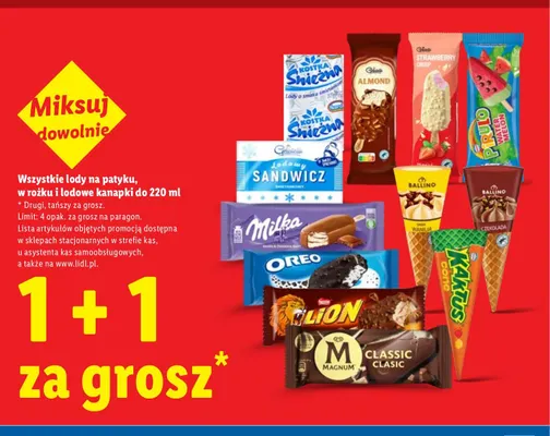 Lody na patyku Gelatelli Almond promocja w Lidl