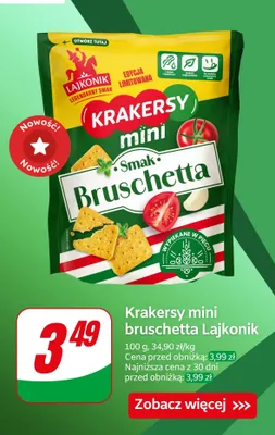 Krakersy mini bruschetta promocja w Dino