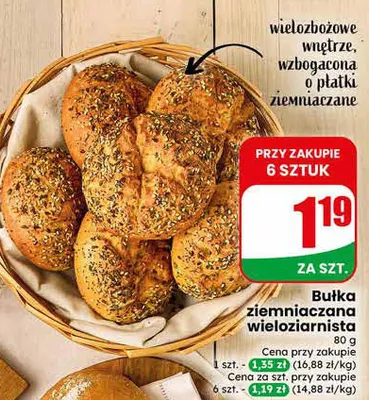 Bułka ziemniaczana wieloziarnista promocja w Dino
