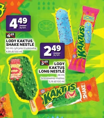 Lody Kaktus Shake Nestlé promocja w Stokrotka