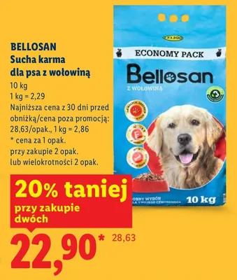 Sucha karma dla psa z wołowiną promocja w Lidl