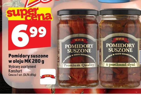 Pomidory suszone w oleju z pestkami dyni MK promocja w TOPAZ
