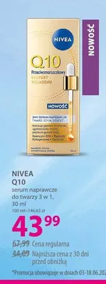 Serum naprawcze do twarzy 3 w 1 NIVEA Q10 promocja w Hebe