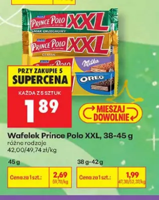 Wafelek Prince Polo XXL Smak Orzechowy promocja w Biedronka