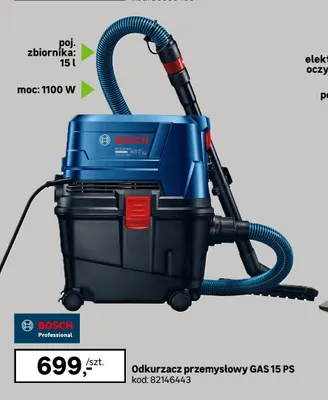 Odkurzacz przemysłowy Bosch Gas 15 Ps promocja w Leroy Merlin