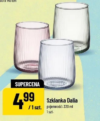 Szklanka dalia pojemność 330ml 1szt. POLOmarket promocja w POLOmarket