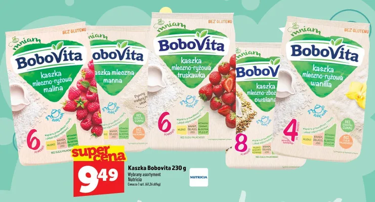 Kaszka mleczno-ryżowa truskawka BoboVita promocja w TOPAZ
