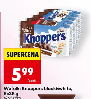 Wafelki black&white, milk&hazelnuts promocja w Biedronka