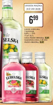 Likier Lubelska grejpfrutowa promocja w Dino