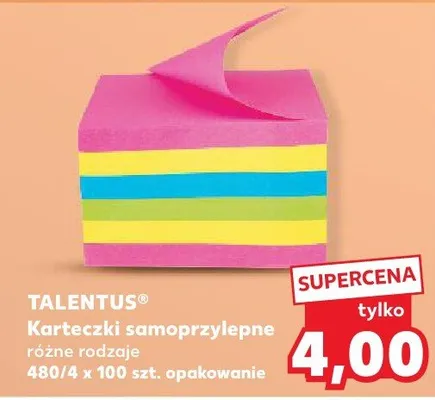 Karteczki samoprzylepne różne rodzaje promocja w Kaufland