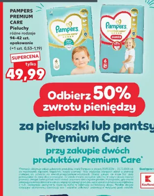 Pieluchy Pampers Premium Care promocja w Kaufland