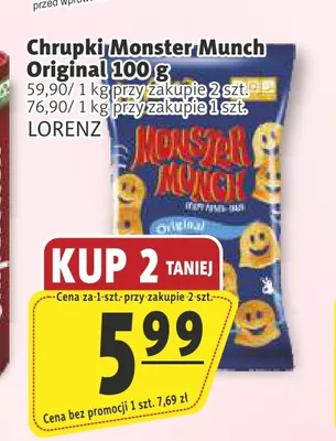 Chrupki Monster Munch Original Lorenz promocja w Prim Market