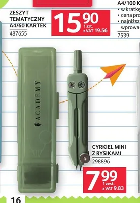 Cyrkiel mini z rysikami Academy Interdruk promocja w Selgros