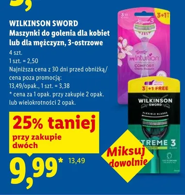 Maszynki do golenia dla kobiet lub dla mężczyzn, 3-ostrzowe promocja w Lidl
