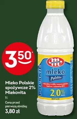 Mleko Polskie spożywcze 2% promocja w Żabka