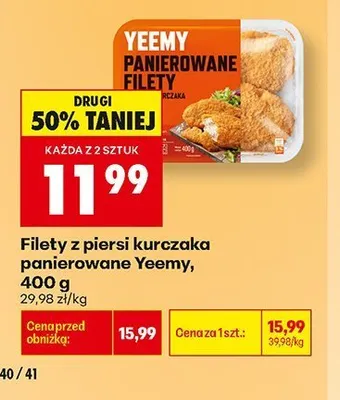 Filety z piersi kurczaka panierowane Yeemy promocja w Biedronka