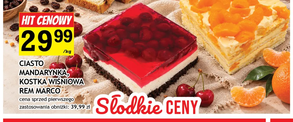 Ciasto mandarynka Rem Marco promocja w Gram Market