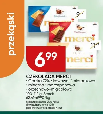 Czekolada Merci mleczna promocja w Chata Polska