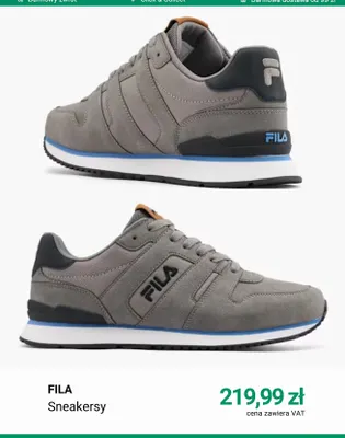Sneakersy Fila promocja w Deichmann