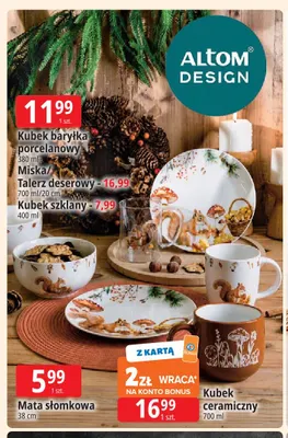 Kubek baryłka porcelanowy 380 ml Altom Design promocja w Leclerc