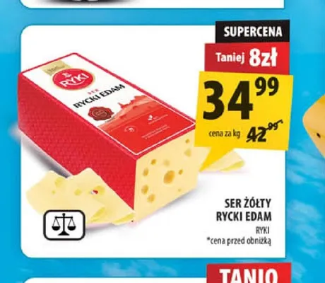 Ser żółty Rycki Edam Ryki promocja w Arhelan