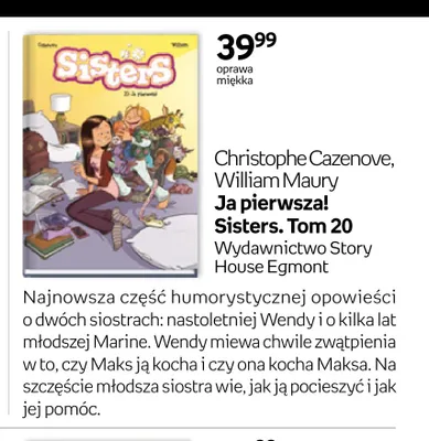 Komiks Ja pierwsza! Sisters. Tom 20 promocja w Empik